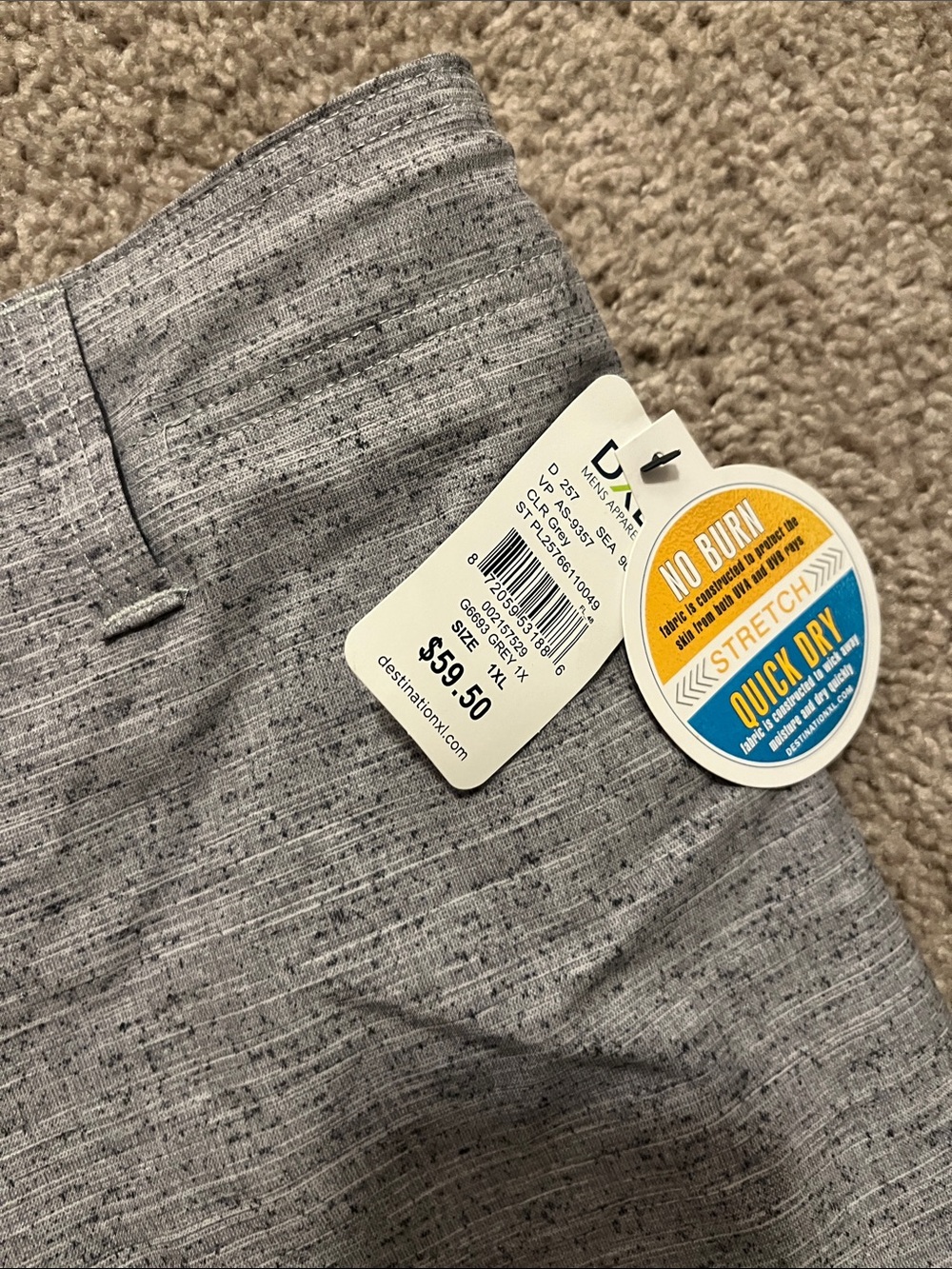 Men's DXL Grey Swim Shorts - Picture 2 of 4
